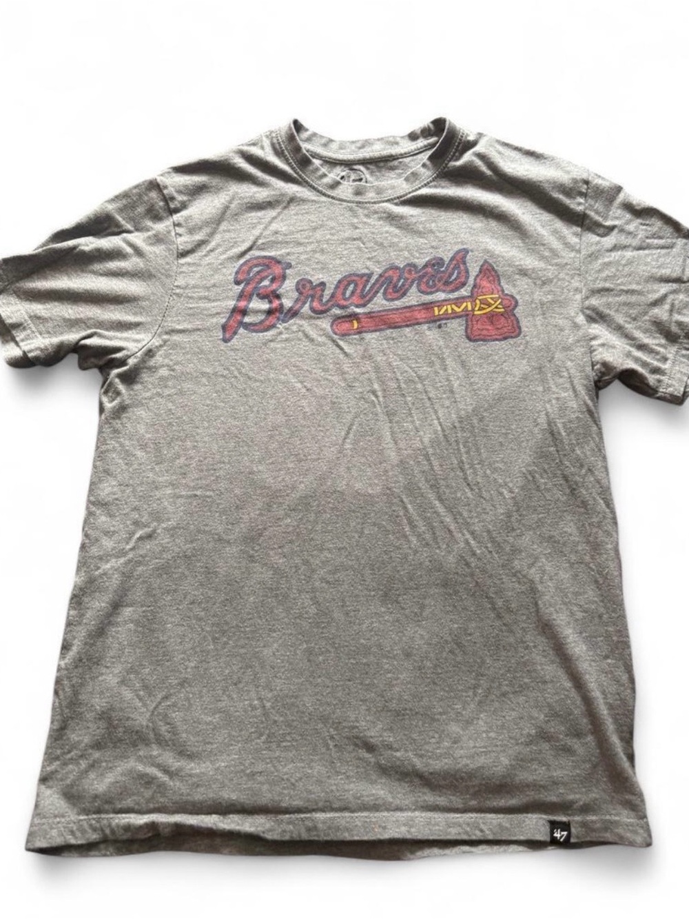 ‘47 MLB Atlanta Braves Graphic T-Shirt - Gray Sz S